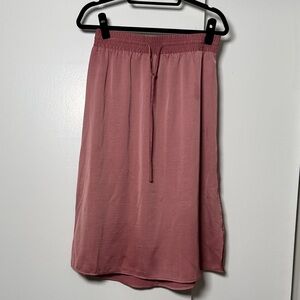 a new day Dusty Rose Midi Drawstring Skirt